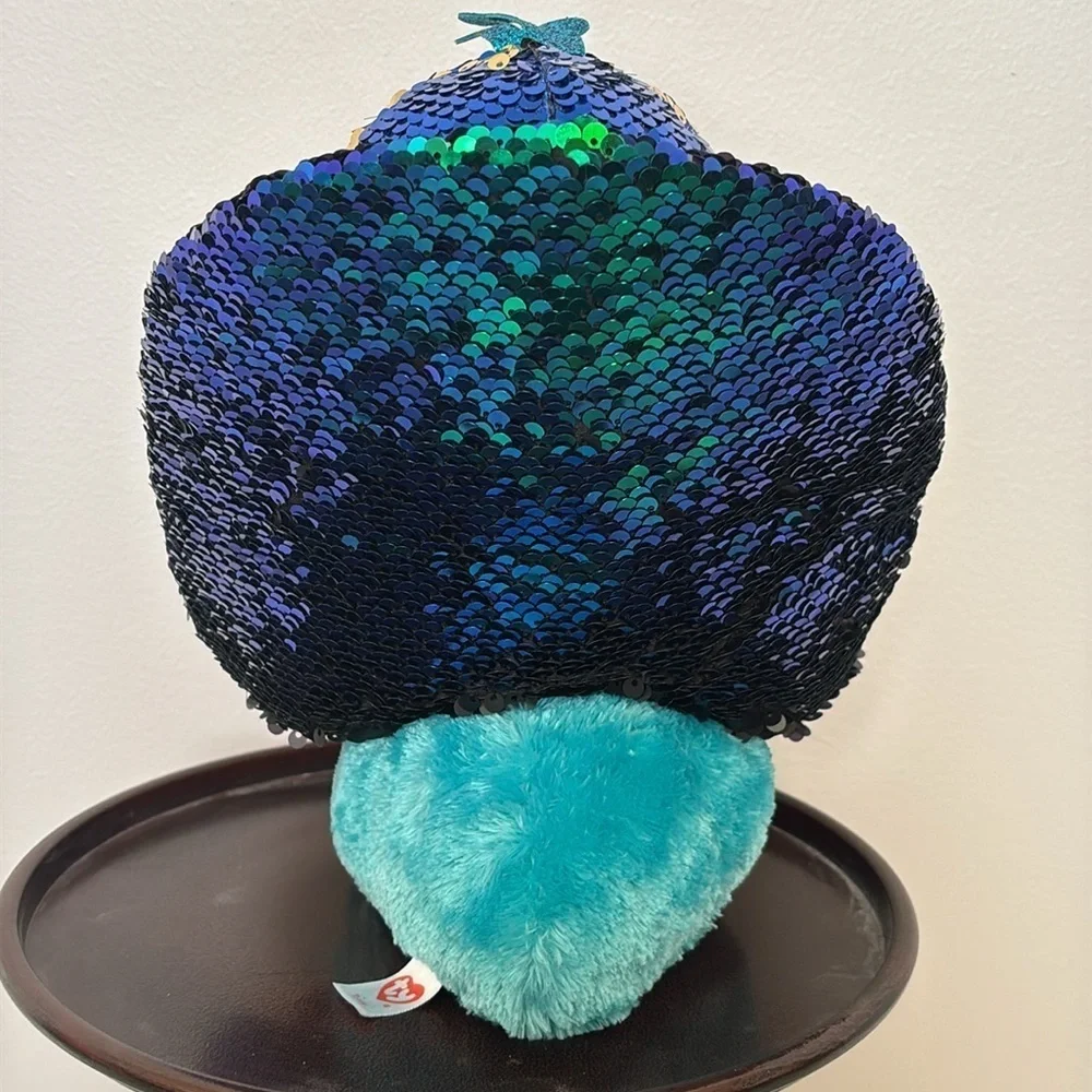 Brand New Ty Flippables Beanie Boo Tyson the Peacock 9
